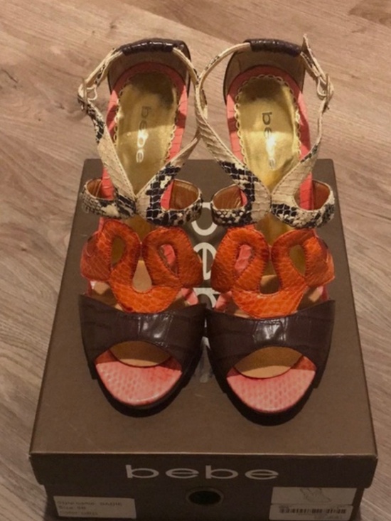 Bebe multi-print heel sandals - Picture 1 of 7
